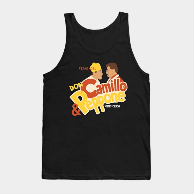 Don Camillo and Peppone Illustration - Fernandel Tank Top by Boogosh